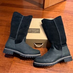 Overland Hudson Shearling-Lined Leather Boots Size 42 EU